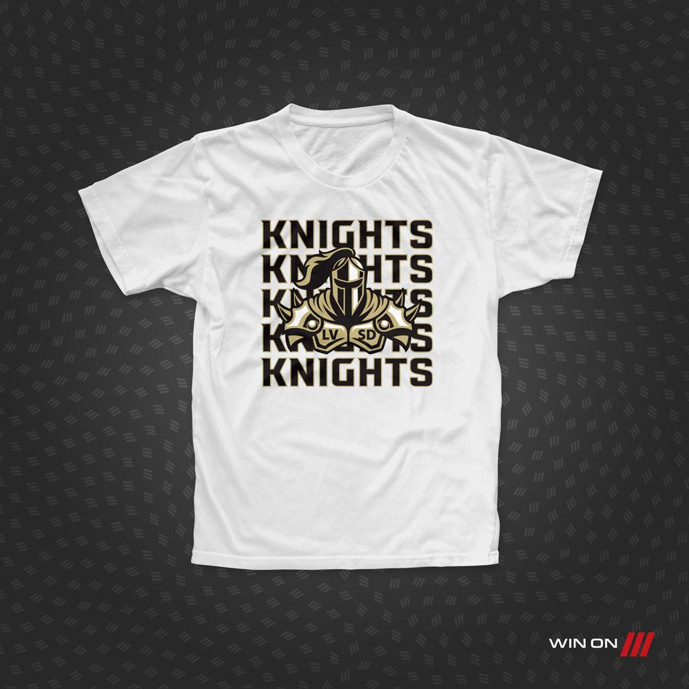 LVSD Knights "Repeat" Bust T-shirt (Cotton)