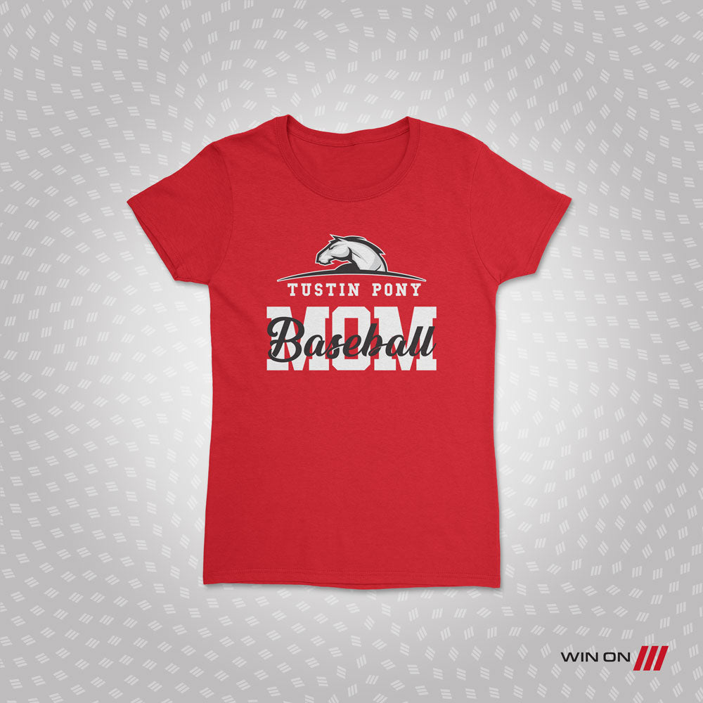 Tustin Pony "Baseball Mom" T-shirt (Women's)
