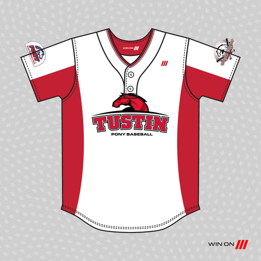 Tustin Pony (Angels White/Red) 2-Button Jersey